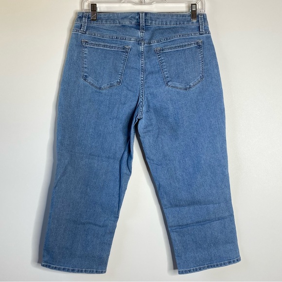 Riders by Lee Womens Capri Jeans Sz 8 Blue Medium Wash Mid-Rise Stretch Denim - Picture 4 of 10